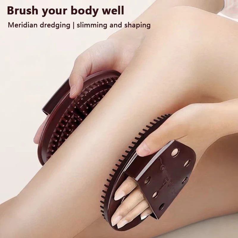 1x Meridian Slimming Brush Dredging Meridian Massage Five Elements Body Beauty Leg Universal Silicone Scraping Tool Health Care