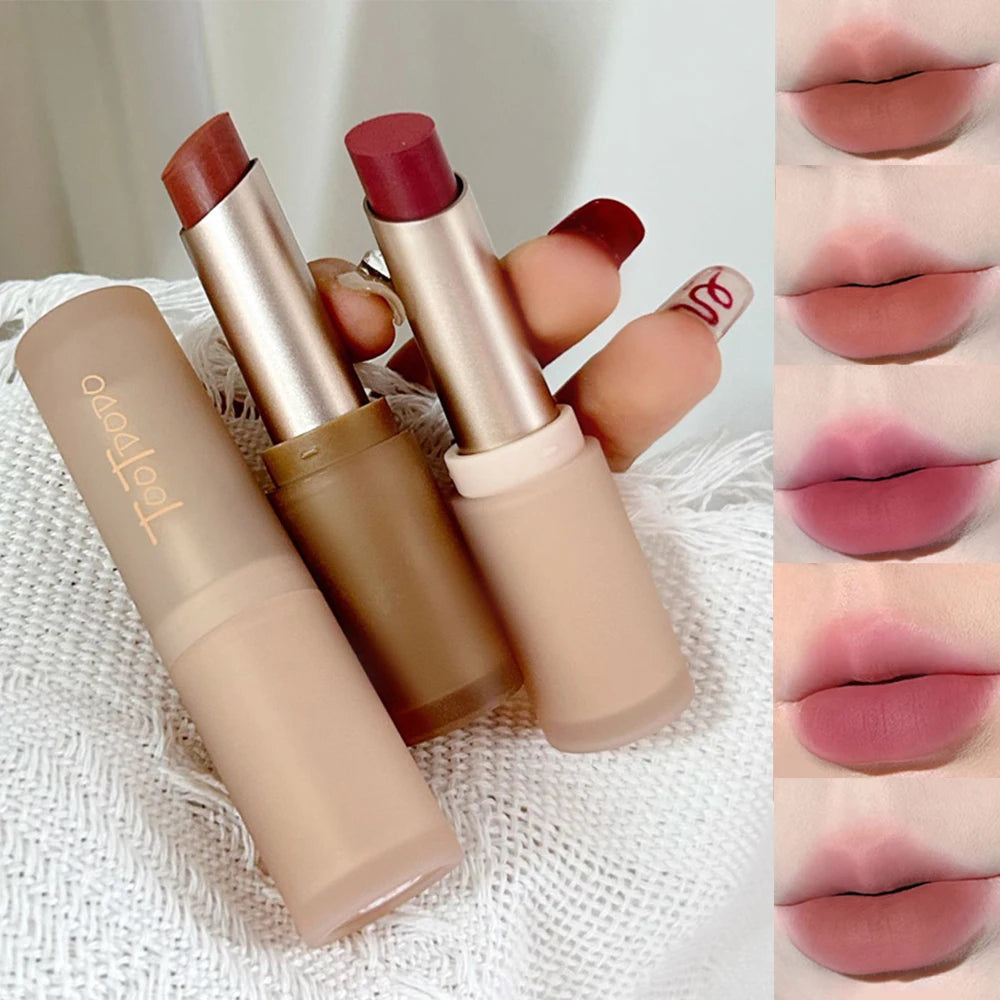 6-color Matte Velvet Lipstick Silky Texture Without Drying Easy To Apply Long-lasting Non-stick Velvet Mist Lipstick