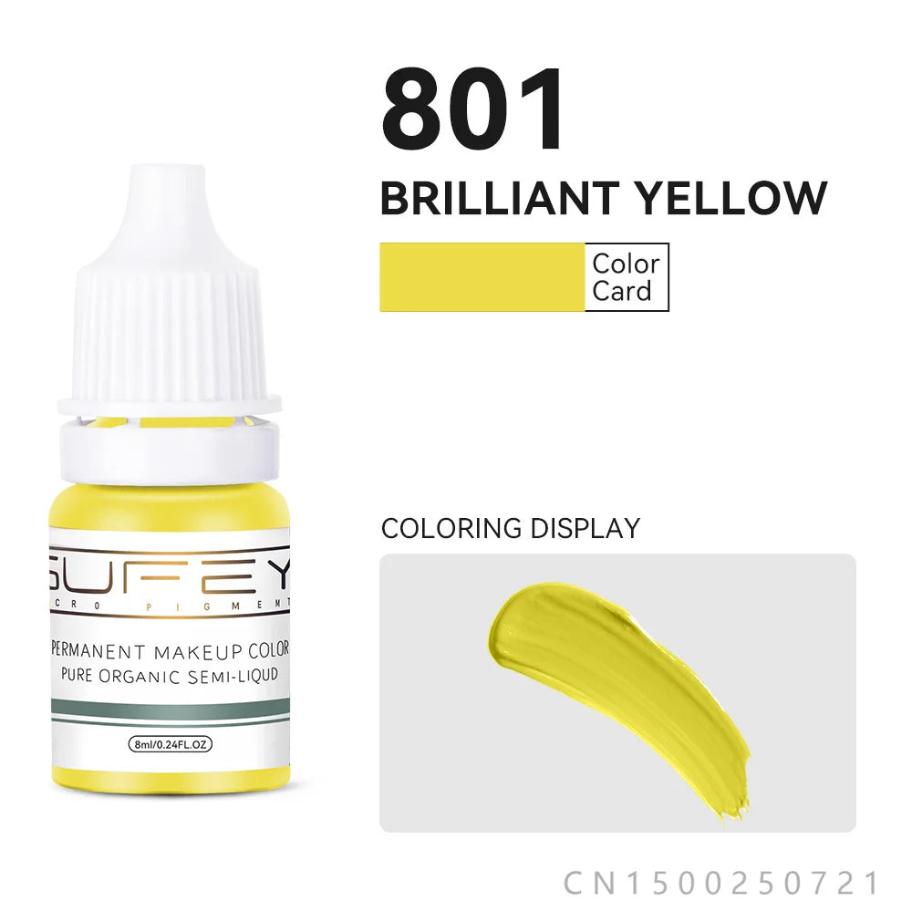 33 Colors Permanent Makeup Pigment Lip Tattoo Inks Vegan Eyebrows Microblading Pigments 8ml Body Art Ink for PMU Artists