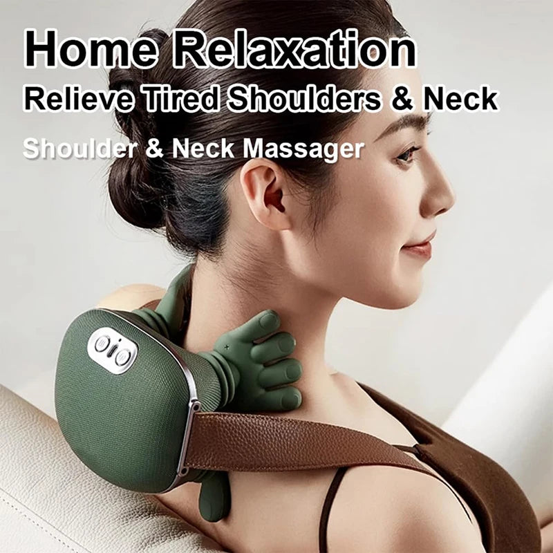 2026 Bionic Neck Shoulder Massager N7 Kneading Massager Shawl 3-Level Modes Neck Cervical Waist Leg Body Muscles Massage Pillow