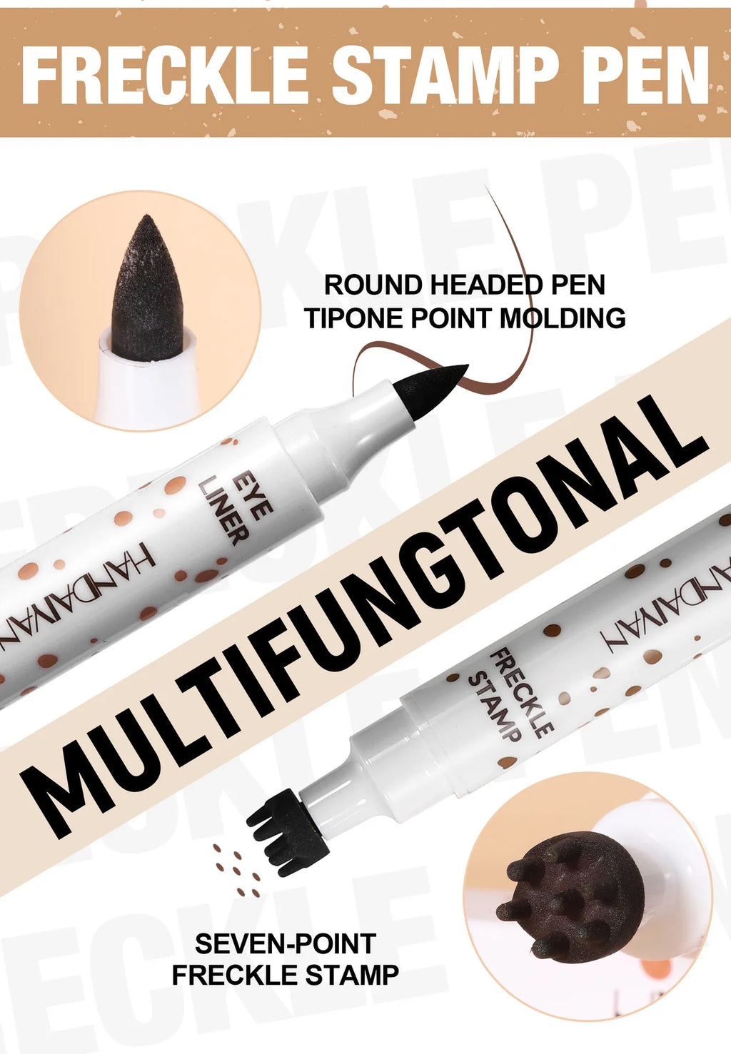 1PC Face Fake Freckles Pen Natural Waterproof Lifelike Fake Freckles Pen for Long Lasting Look Dot Spot Pen Makep Tool Cosmetic