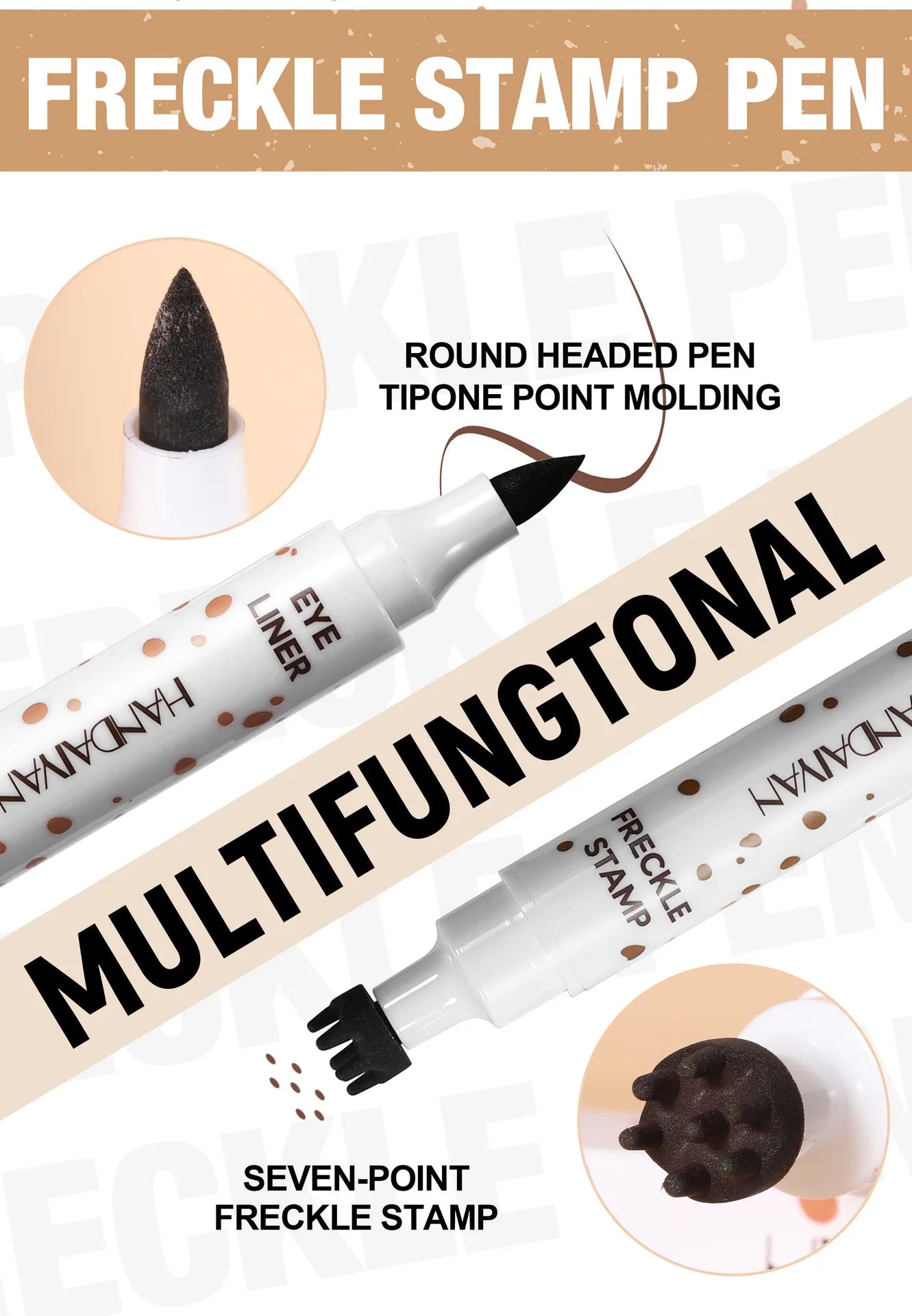 1PC Face Fake Freckles Pen Natural Waterproof Lifelike Fake Freckles Pen for Long Lasting Look Dot Spot Pen Makep Tool Cosmetic