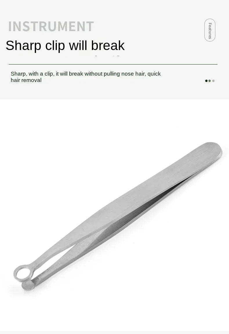 Universal Nose Hair Trimming Tweezers Stainless Steel Eyebrow Nose Hair Cut Manicure Facial Trimming Makeup Scissors Trimmer