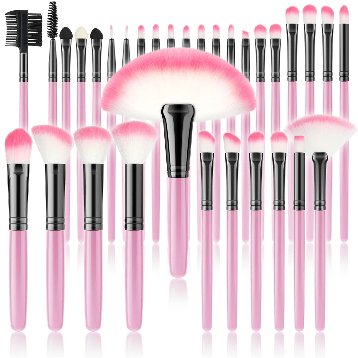 32Pc Makeup Brush Set Cosmetic Tools for Powder Eye Shadow Foundation Blush Blending Beauty Makeup Brush Kit for Makeup Starters