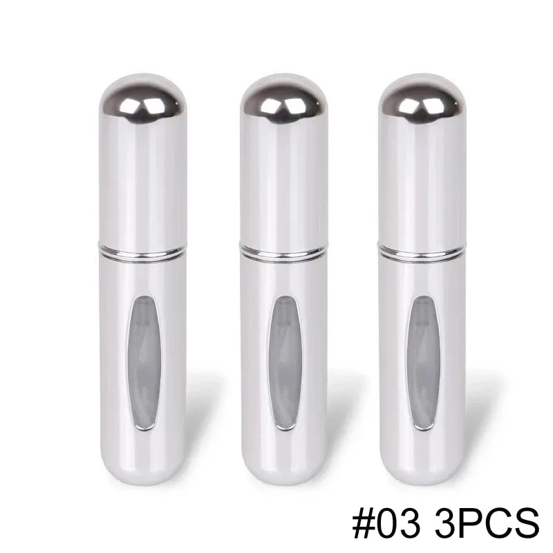 5ml Portable Refillable Spray Bottle Plastic liner Perfume Atomizer Mini Sample Bottle For Cosmetics Travel Empty Container
