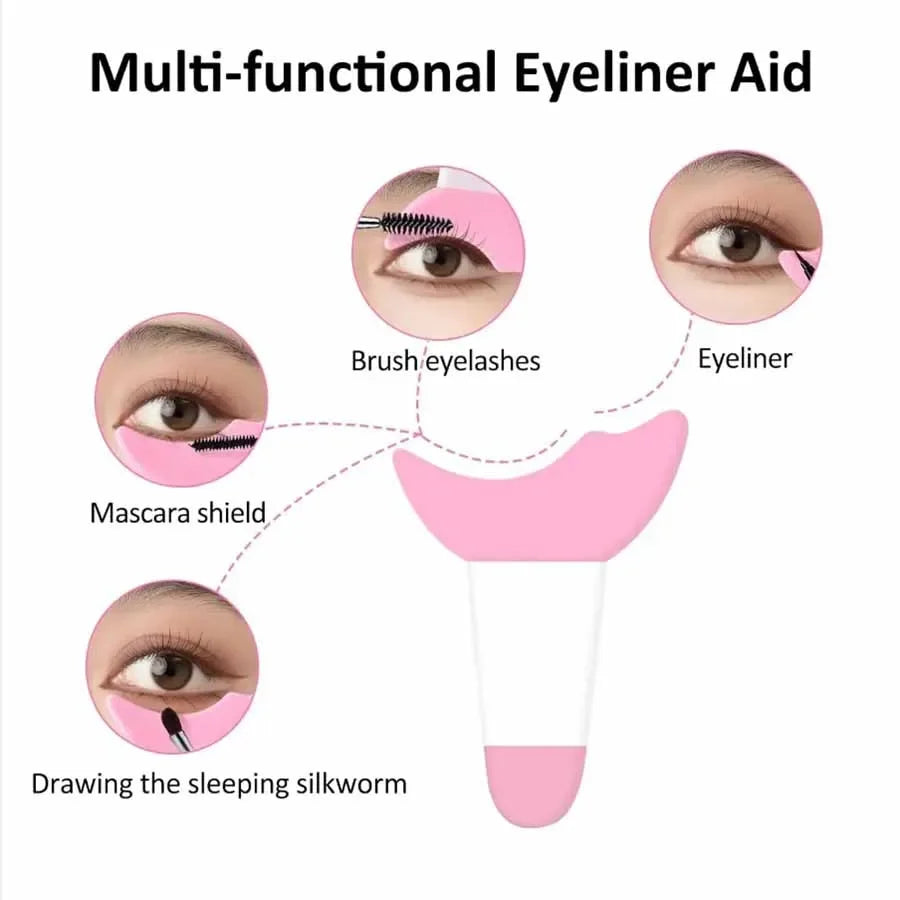 Wholesale 4PCS Eyeliner Stencils Set Reusable Silicone Eyeliner Tool Lash Guard Eye Lips Makeup Tool for Women  eyeliner stencil