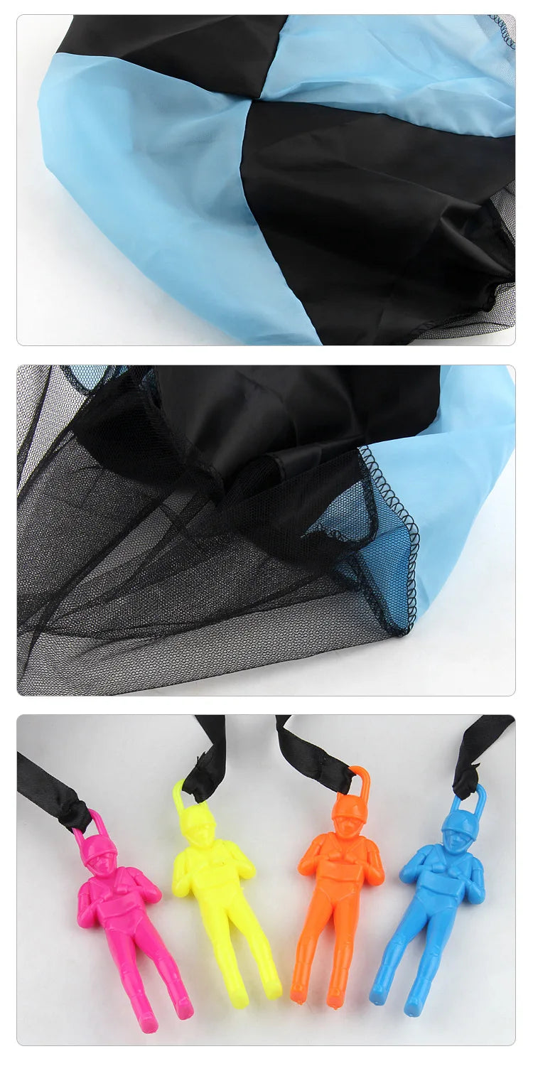 1pcs Hand Throwing Parachute Outdoor Funny Toys Game Play Toys for Fly Parachute Sport with Mini Soldier Toys