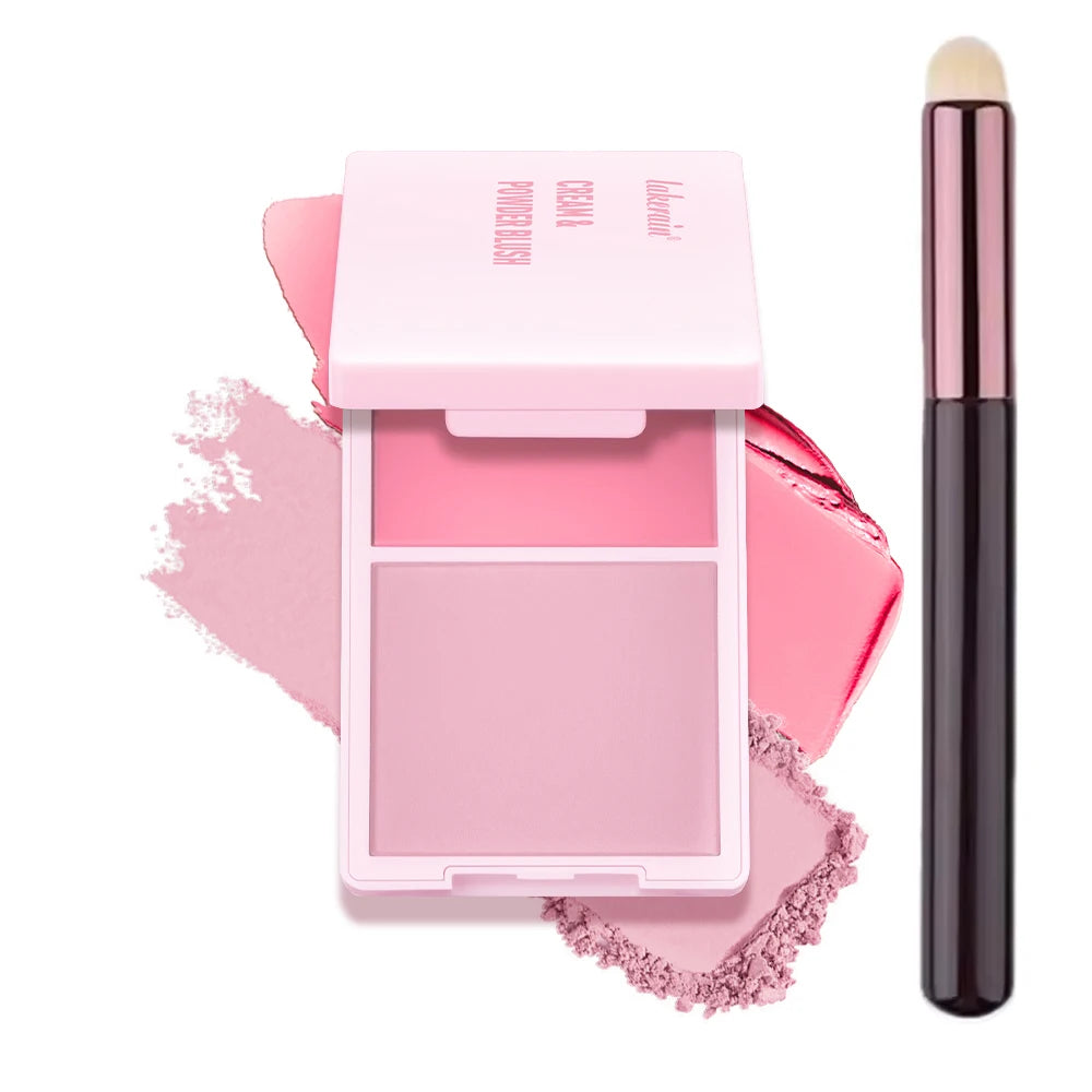 Blush Juvia's Cream Powder Matte Blush Makeup Rose Pan Long-lasting Wearing High Pigment Natural Matte Blush Duo Cosmtics