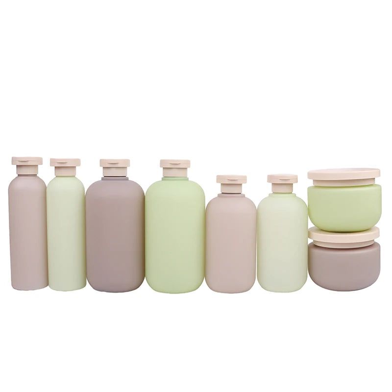 Green Grey Refillable Bottle Filp Lid Empty Plastic Hand Sanitizer Shampoo Lotion Bottles Cosmetic Cream Jars Travel Essentials