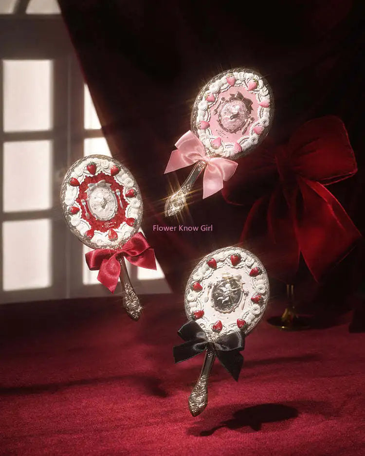 Flower  Knows Strawberry Cupid Hand Mirror Flowerknows Makeup Mirrors Vintage Mirror