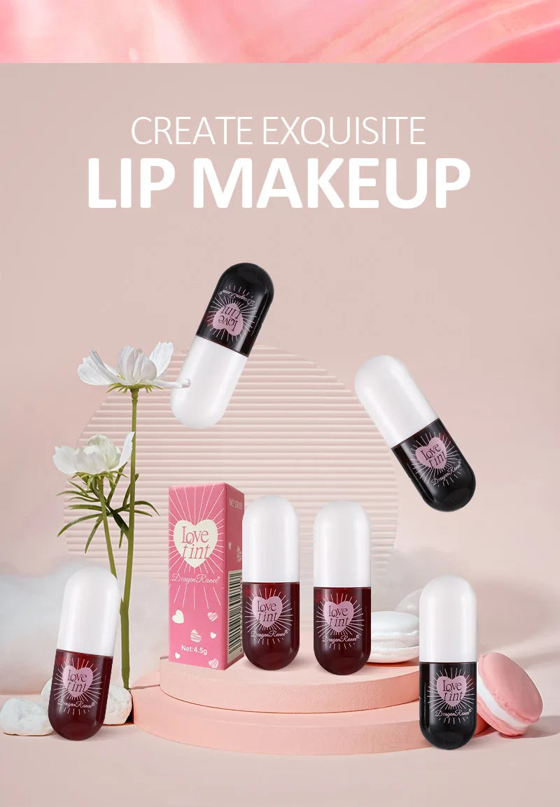 Lip Dye Liquid Lip Glaze Cute Waterproof Non-Stick Liquid Lipstick 6 Colors Available