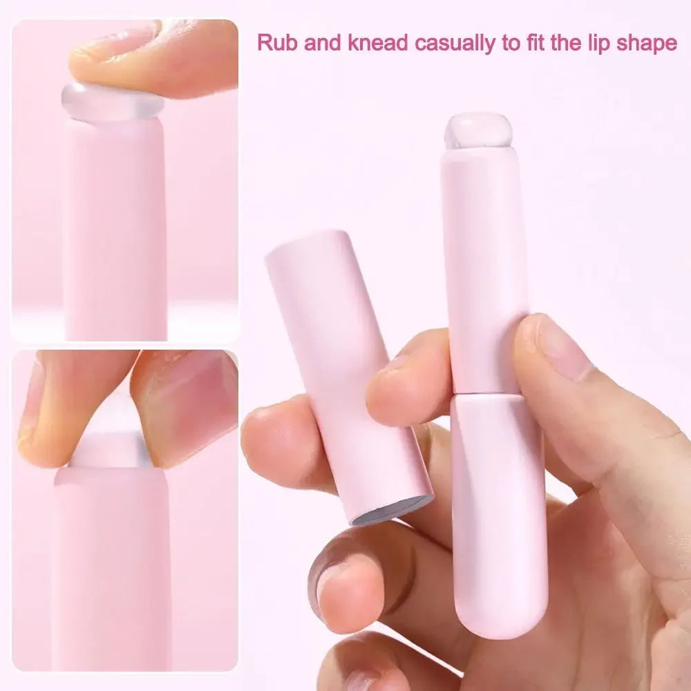 CNKESS Reusable Lip Brushes Multifunction Round Head Silicone Lipstick Brush Applicator Elastic Lip Gloss Makeup Brushes Woman