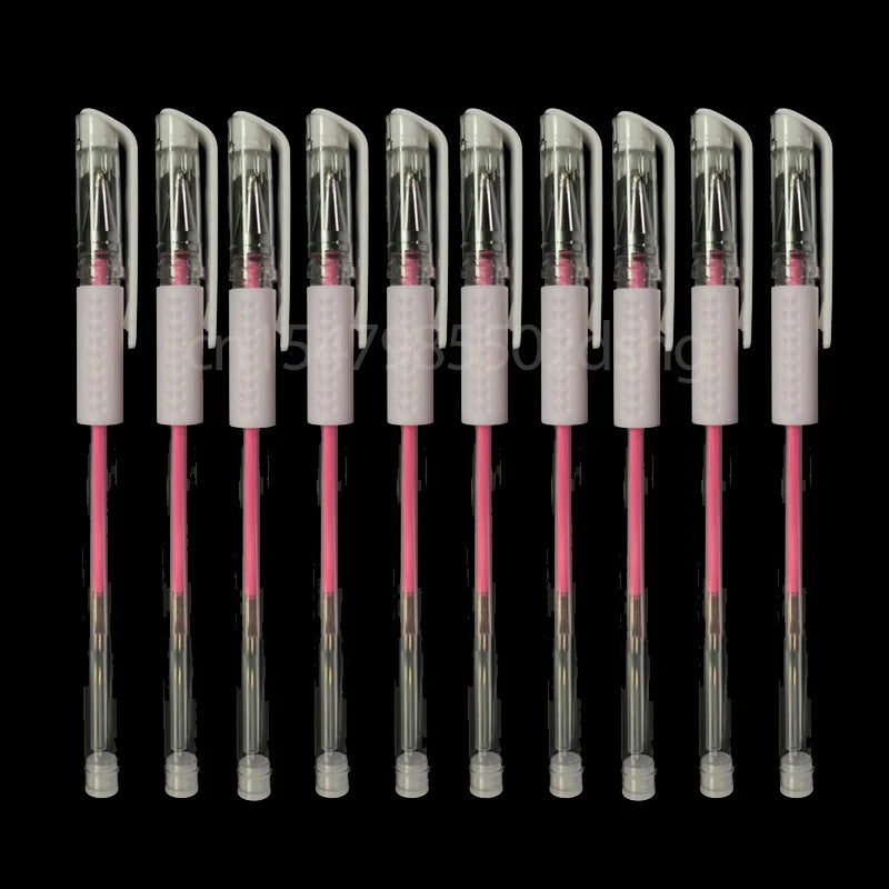10pcs Pink White Brow Pen Skin Pen Waterproof Eyebrow Lip Tatoo Gel Marker Pen for Microblading Eyebrow Lip Scribe PMU Tool