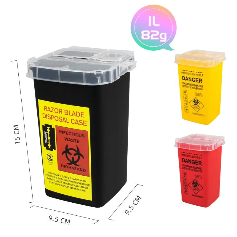 Tattoo Sharp Container Sharps Waste Bin Large Capacity Professional Tattoo Supplies Disposal Container Tattoo Needle Waste Box