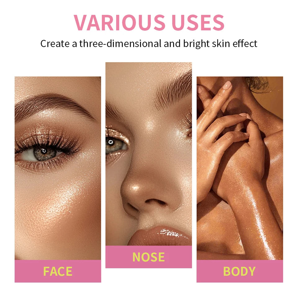 Curve Case Cream Eyebrow Cream Blush Highlighter Palette Matte Shimmer Finishes Shadow Tones Long-Lasting Cosmetics