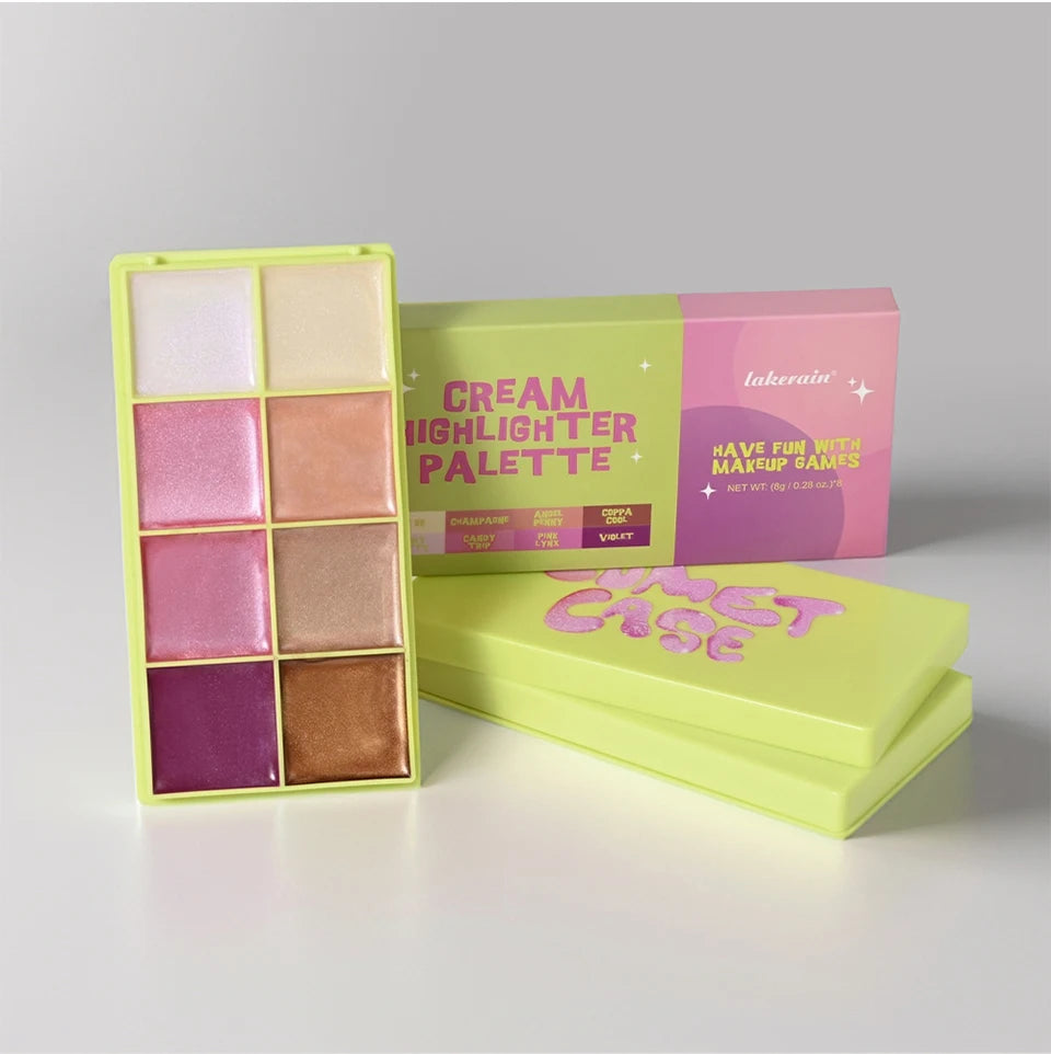 Curve Case Cream Eyebrow Cream Blush Highlighter Palette Matte Shimmer Finishes Shadow Tones Long-Lasting Cosmetics