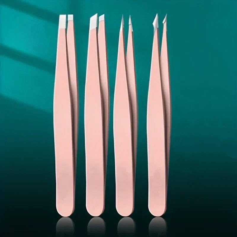 1/4pcs Set Professional Eyebrow Hair Removal Splinter Tweezers Set Perfect For Very Effortless and Relaxed to Remove