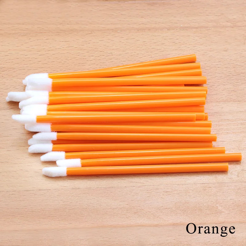 50Pcs Crystal Eyelashes Brushes Individual Lash Removing Cleaning Mascara Applicator Lip Brushes Makeup Eyelash Extension Tools