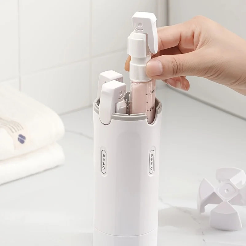 1pc 4-in-1 Emulsion Dispenser Bottle, Travel Bottle, Minimalist with Labels, Travel Dispenser Bottle, Toiletry Container