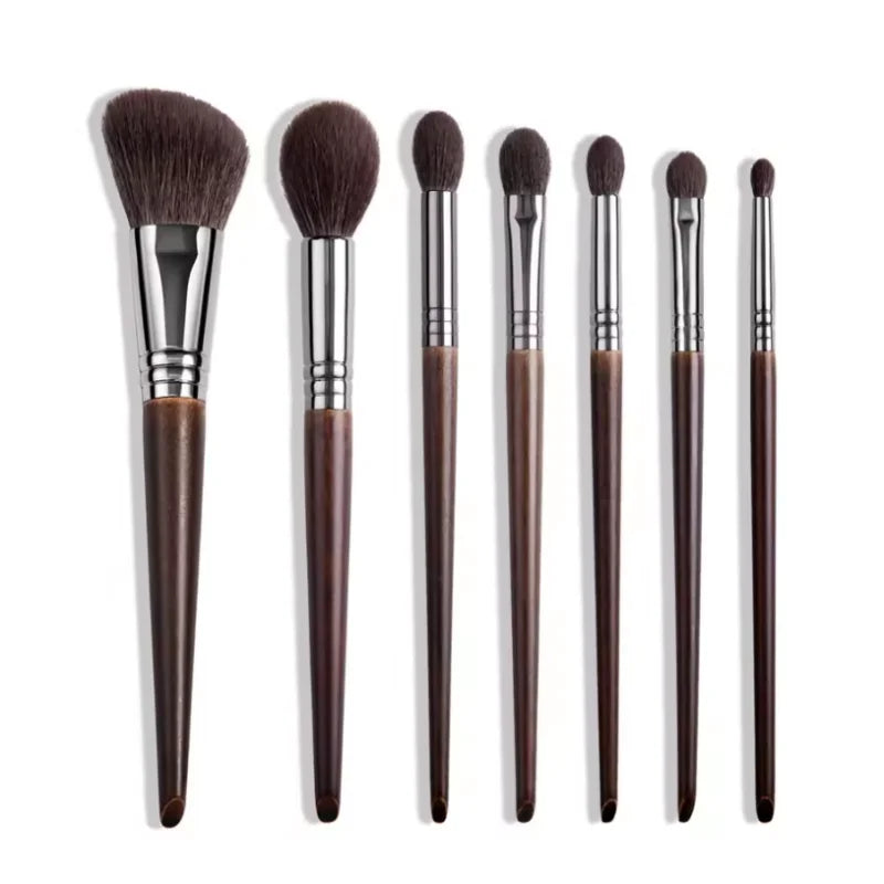 Makeup Brush Set Natural Goat Hair Professional Makeup Kit Blending Shader Smudging Cosmetic Brushes