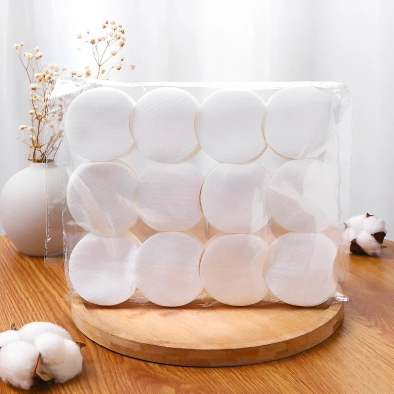 Disposable Makeup Cotton Pad 300/600/1200pcs Soft Pearl Notched Design Facial Cleaning Wipes Makeup Remover Beauty Cosmetic Tool