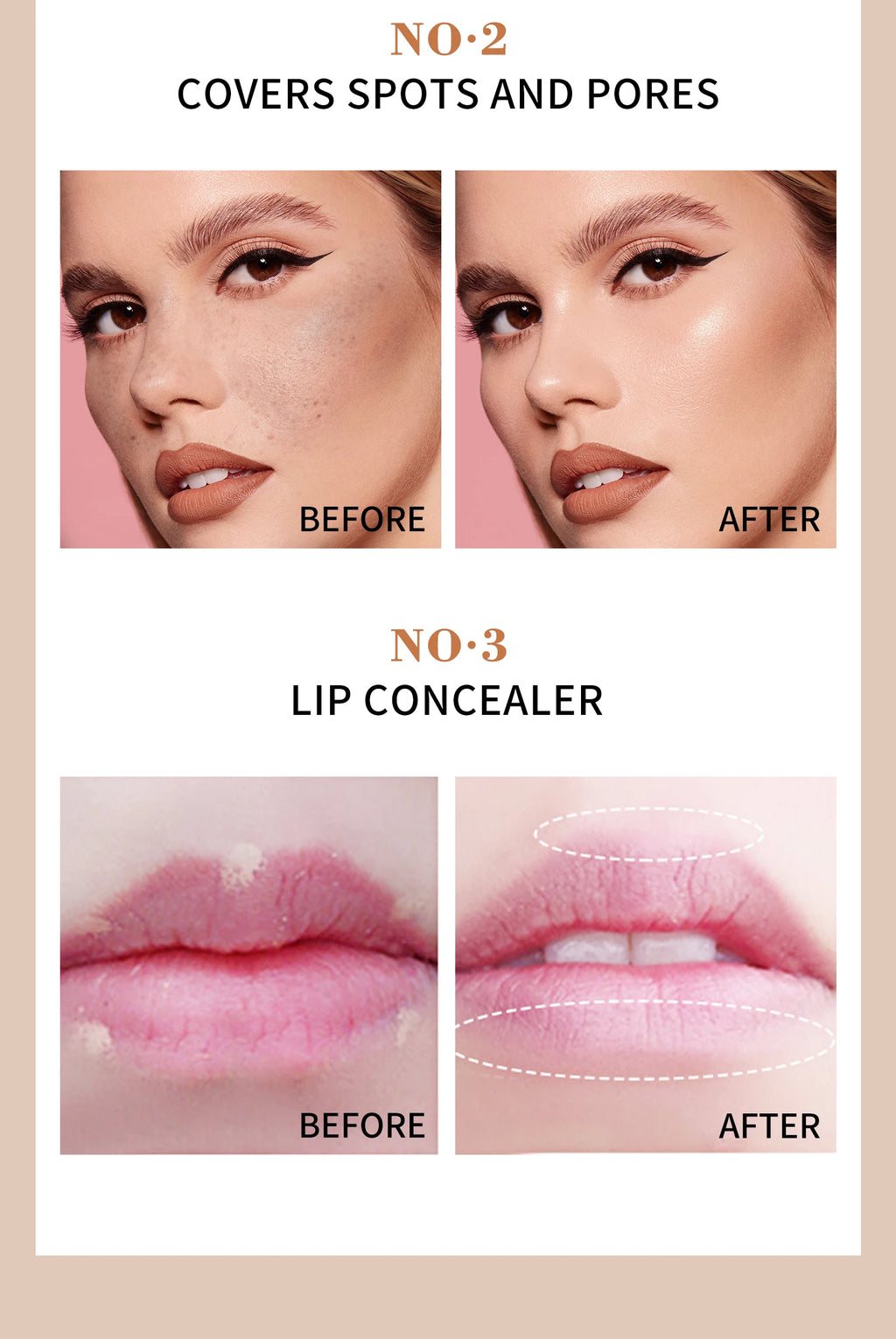 QIC Waterproof & Sweatproof Concealer Cream - Tattoo coverage, Long-Lasting Foundation, Natural,Full coverage, All Skin Types