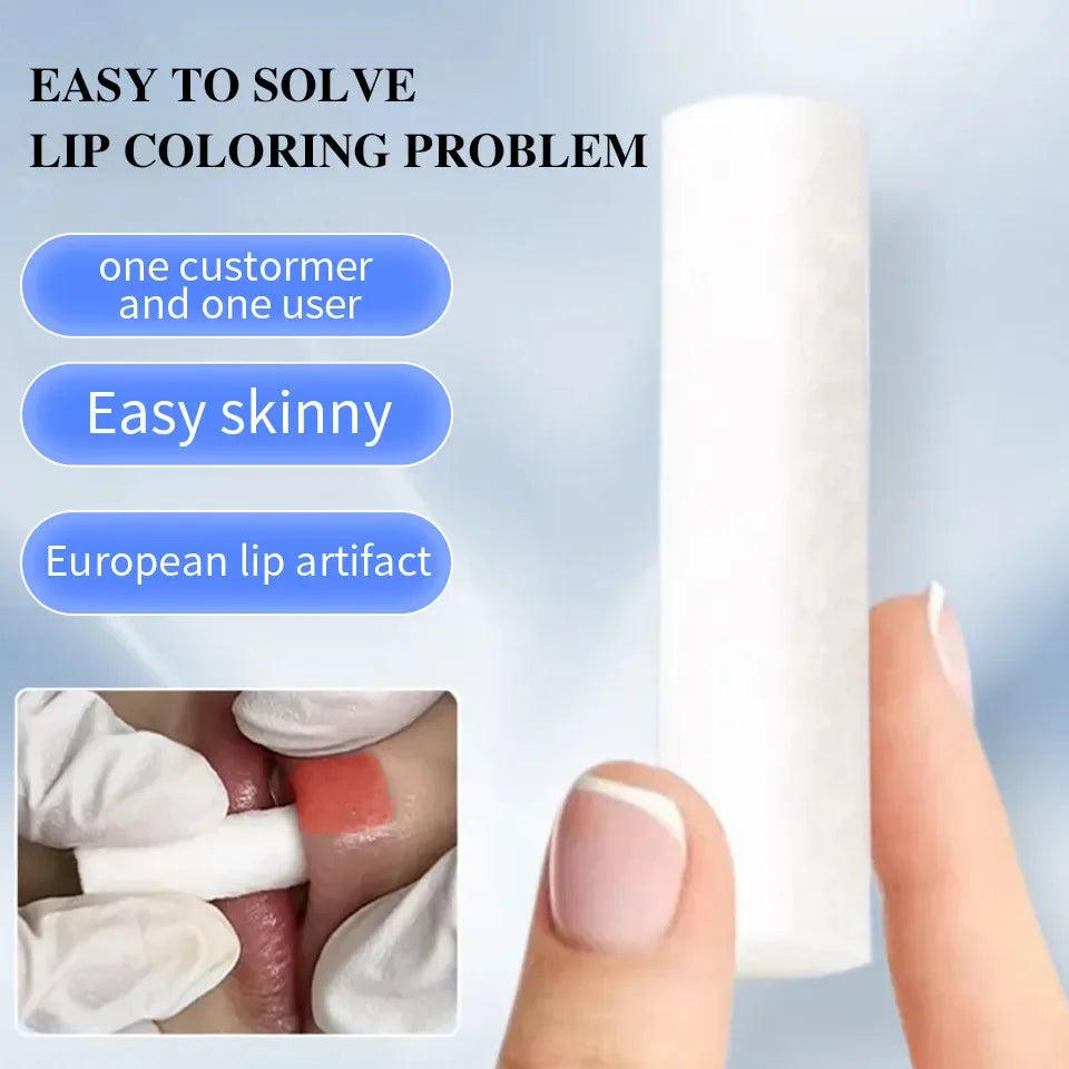 100PCS/box Disposable Lip Tattoo Skin Stretching Cotton Stick With Box Semi-Permanent Makeup Lip Embroidery Blush Recovery Tools