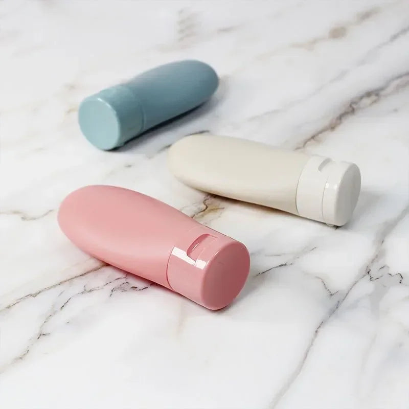 4Pcs/Set Refillable Bottle 60ml Soft Lotion Container Squeeze Tube Empty Bottle Portable Travel Shampoo Bottle
