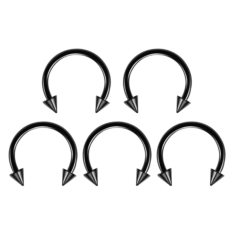 40PCS Surgical Steel Body Piercing Jewelry Lot Bulk Nose Ring Tongue Bar Lot Eyebrow Labret Piercing Set Horseshoe Ring Lot Pack