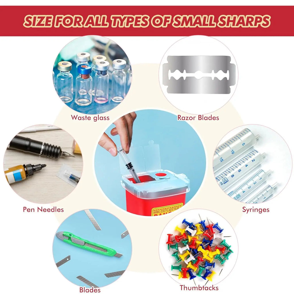 Tattoo Sharp Container Sharps Waste Bin Large Capacity Professional Tattoo Supplies Disposal Container Tattoo Needle Waste Box