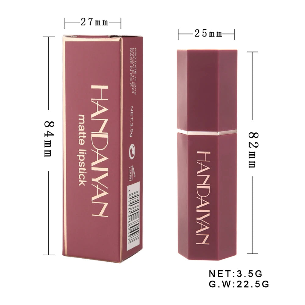 12-Color Matte Lipstick , Non-Fading, Non-Stick Cup Long-Lasting Velvet Finish, Smooth Matte Lip Color Waterproof Smudge-proof