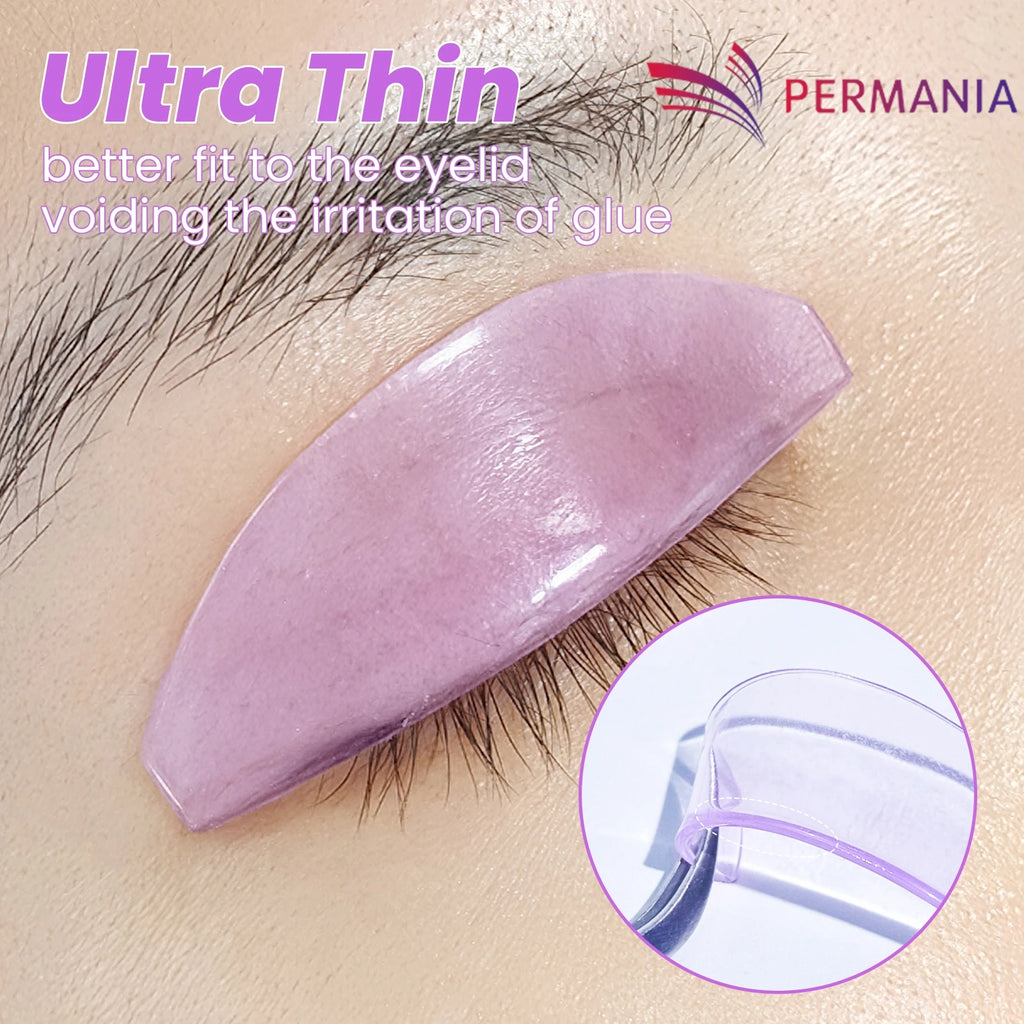 PERMANIA 2PC Silicone Lash Perm Pads Softening Lifting Lashes Rod Shield Self-Adhesive 3D Eyelash Curler Accessories Makeup Tool