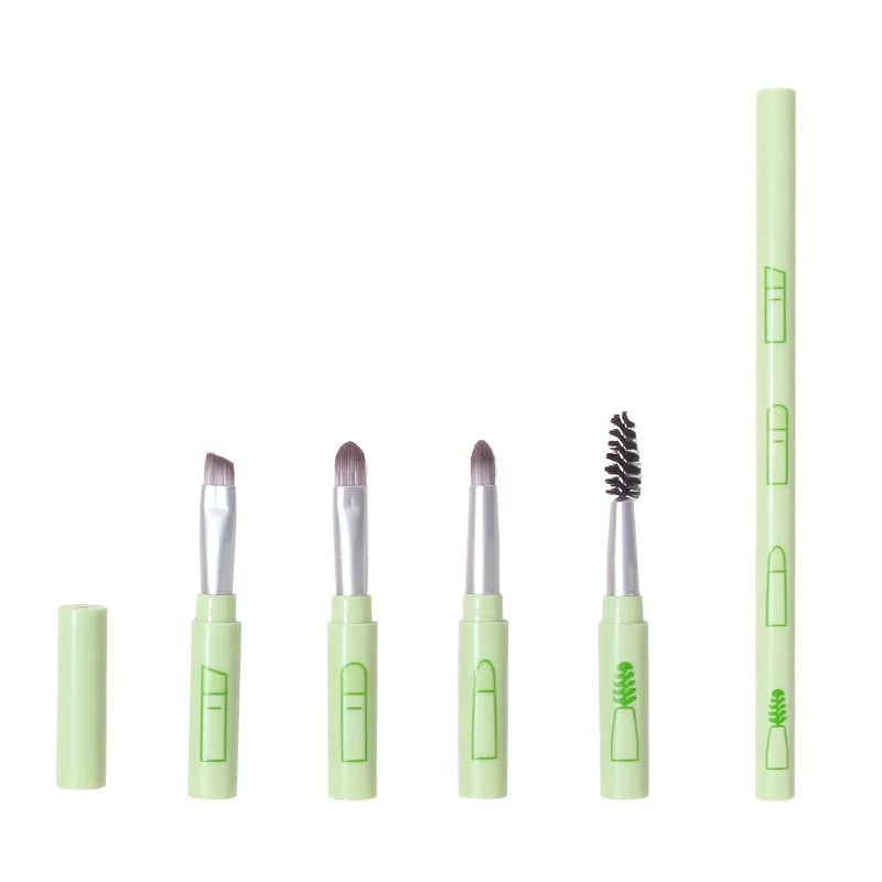 4 IN 1 Multifunctional Makeup Brushes Set Makeup Gadget Detachable Lip Eyeshadow Brush Sponge Eyeshadow Brush for Home Travel