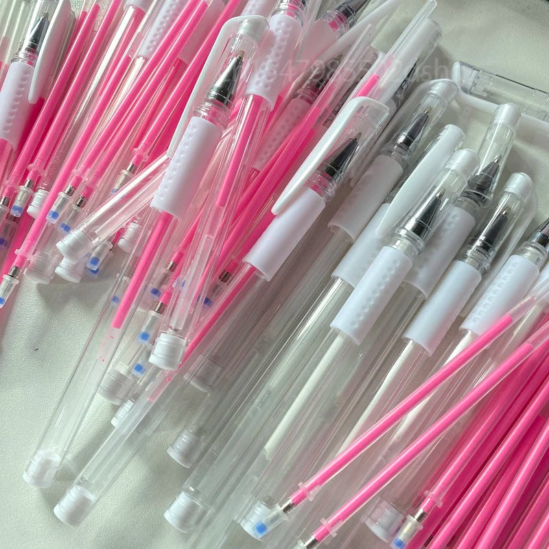 10pcs Pink White Brow Pen Skin Pen Waterproof Eyebrow Lip Tatoo Gel Marker Pen for Microblading Eyebrow Lip Scribe PMU Tool