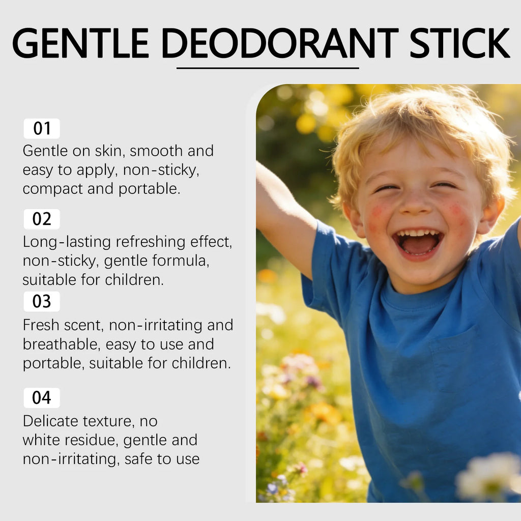 Body Odor Remover Antiperspirant Stick for Kids Sweat Odor Inhibiting Armpit Refreshing Lasting Fragrance Body Deodorant Stick