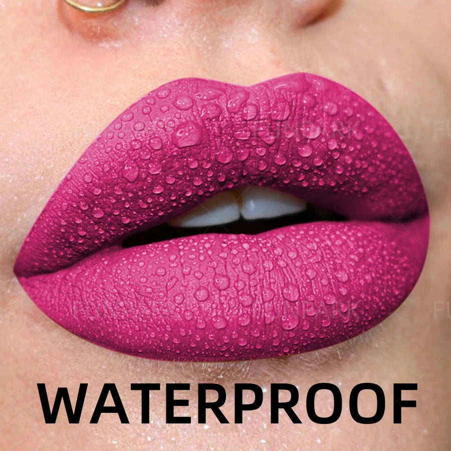 Matte Lipstick Long-Lasting Waterproof Classic Sexy Rose Red High Pigment Velvet Lip Makeup Gifts for Women Cosmeitics Lip Gloss