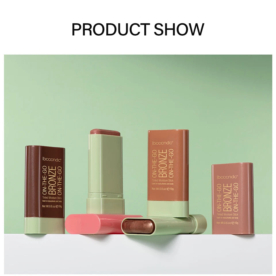 Multi-function Blush Stick Face Makeup Waterproof Easy Color Rouge Blusher Cream Contour Rendering Brightening Contour Makeup