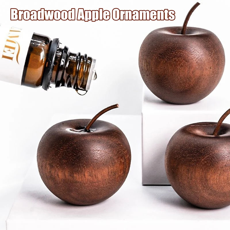 3/1Pcs Wooden Apple Shaped Essential Oil Diffuser Fragrance Diffuser Suitable For Home Bathroom Car Decoration