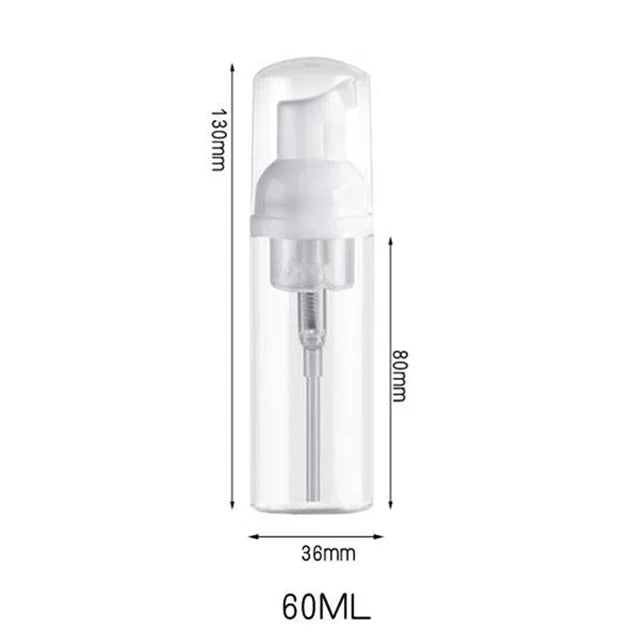 2Pcs 30ml 50ml 60ml 100ml Plastic Foam Pump Bottle Empty Face Eyelashes Cosmetic Bottle Cleaner Soap Dispenser Foam Bottle