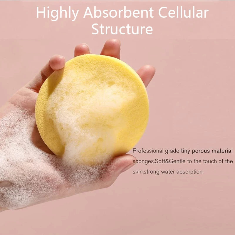 Compressed Round Facial Cleansing Sponges Cleaning Brushes Cleanse Tools Makeup Remover Wipes Finger Wholesale Free Shipping