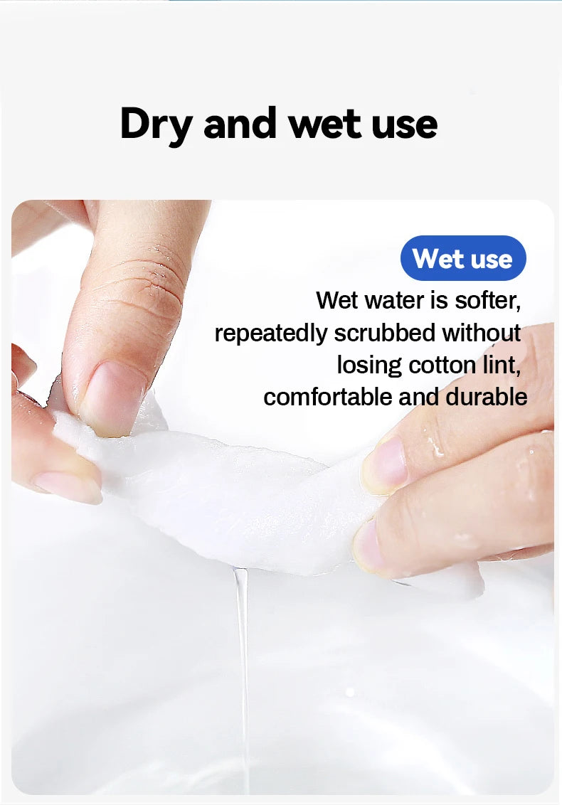 100 Count Disposable Face Towel Cotton Tissue Soft Thick Dry Wipe Reusable Makeup Remover Pads Facial Cleansing Tissue