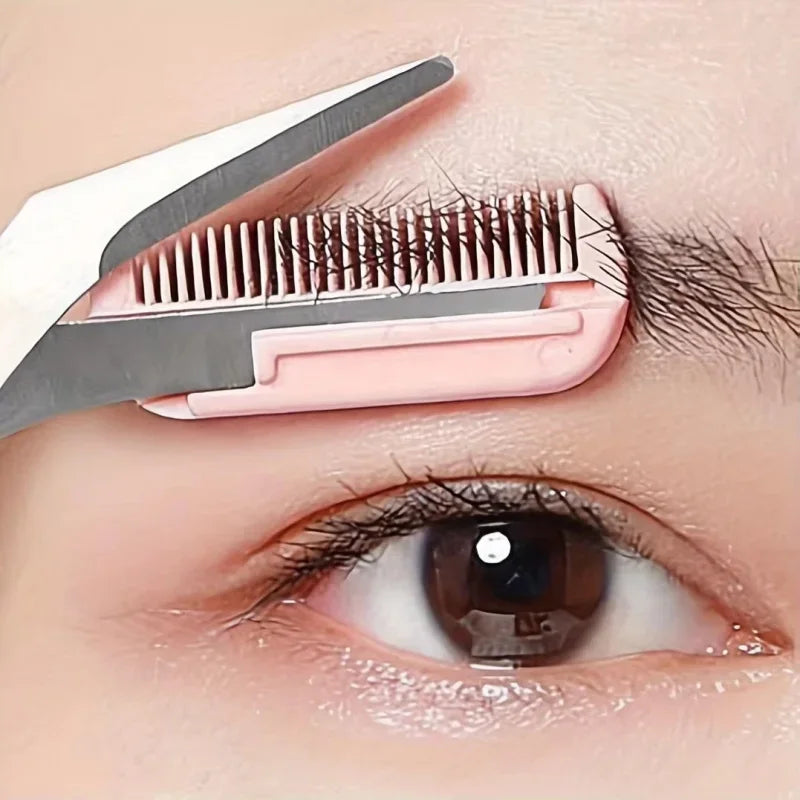 1/3PCS Eyebrow Trimmer Makeup Tools Stainless Steel Eyebrow Scissors with Comb Hair Removal  Eyebrows Shaping Makeup Tools