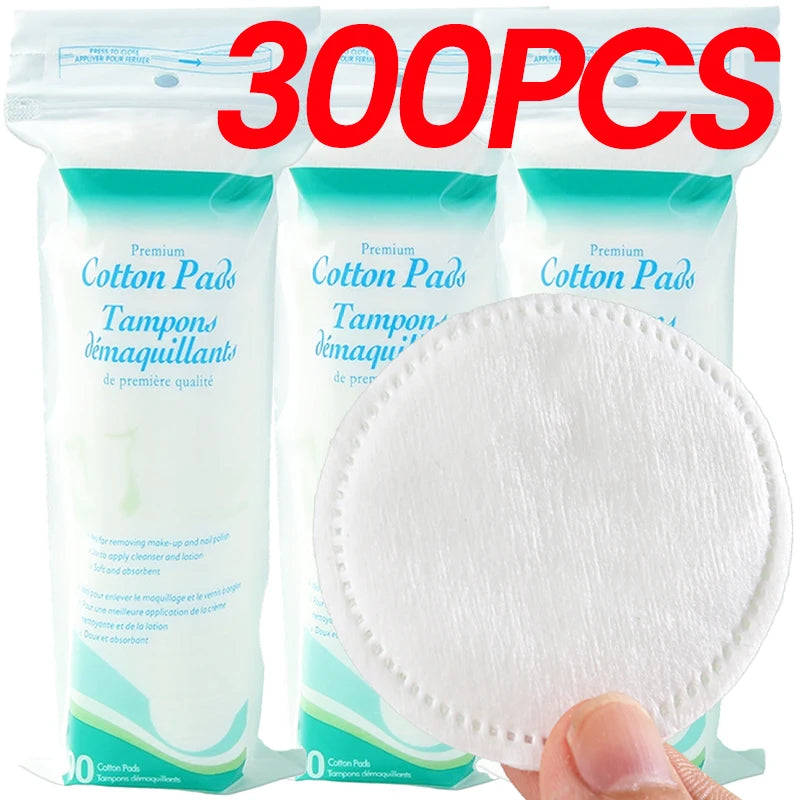 Disposable Soft Circular Makeup Remover Pads Doubles Sided Breathable Cotton Pads for Daily Facial Cleaning Nail Polish Remover