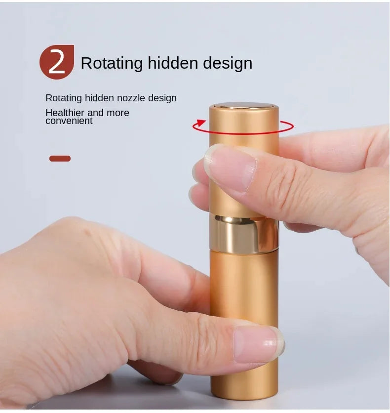 Perfume Refill Bottle 8ml Metal Aluminum Refillable Perfume Bottle Spray Bottle Portable Atomizer Perfume Travel