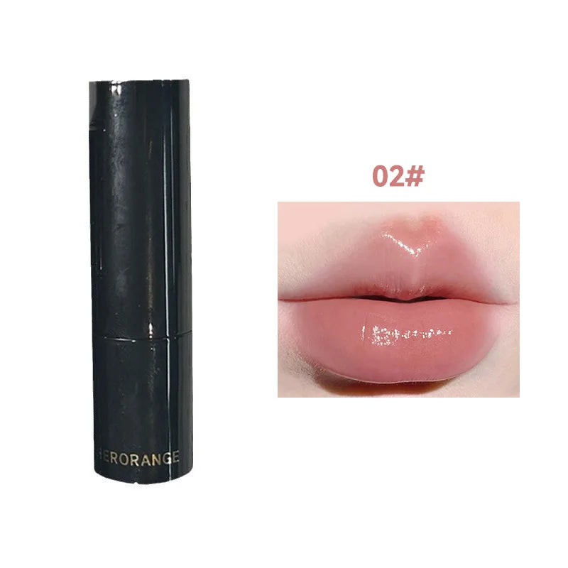 Lipstick Red Brown Lipstick Waterproof Moisturizing Mirror Lipstick Lip Gloss Natural Long-Lasting Makeup Valentine's Day Gift