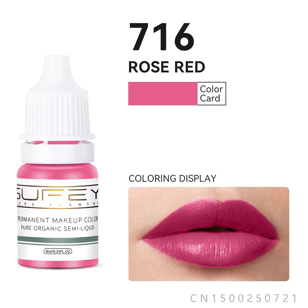 33 Colors Permanent Makeup Pigment Lip Tattoo Inks Vegan Eyebrows Microblading Pigments 8ml Body Art Ink for PMU Artists