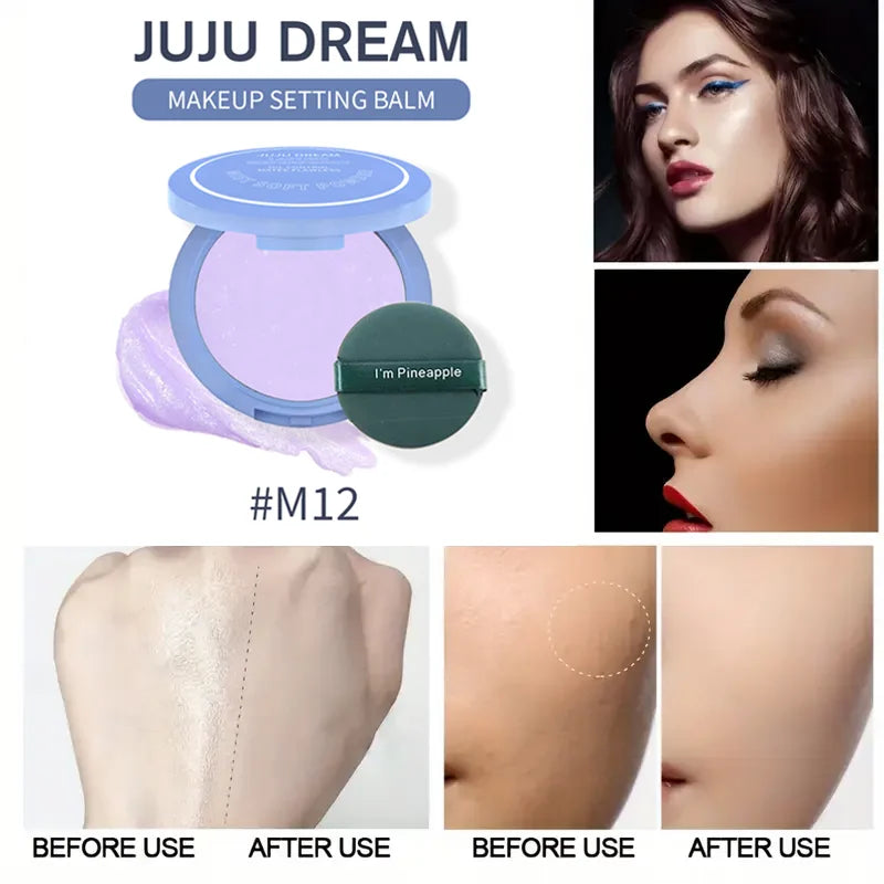 Powder-free setting cream for makeup touch-ups,waterproof and sweat-proof,long-lasting oil control,and easy-to-come-off powder