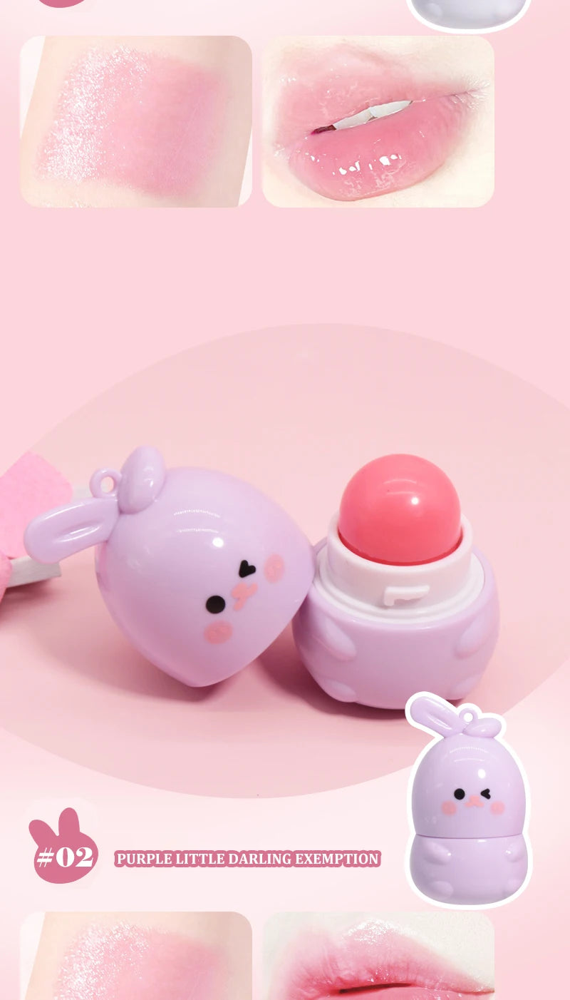 Goody Bunny Color-Changing Lip Balm Moisturizing Repairing Waterproof Lipstick Anti-Dry Cracking Temperature Change Color Lipstick