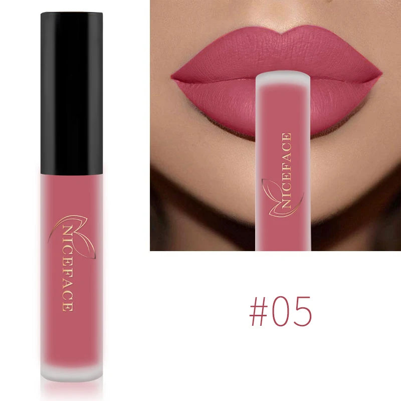 Nude Liquid Lipstick Ultra Matte Velvet Long Lasting Women Beauty Red Nonstick Cup Waterproof Purple Lip Gloss Lips Cosmetics