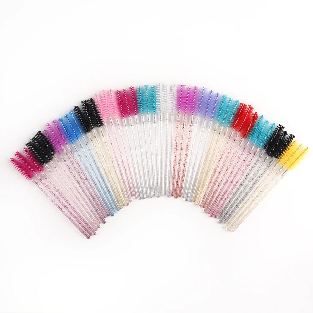 100Pcs Disposable Eyelash Brushes Spoolie Mascara Wands For Eyelash Extension Household Salon Cosmetic Supply